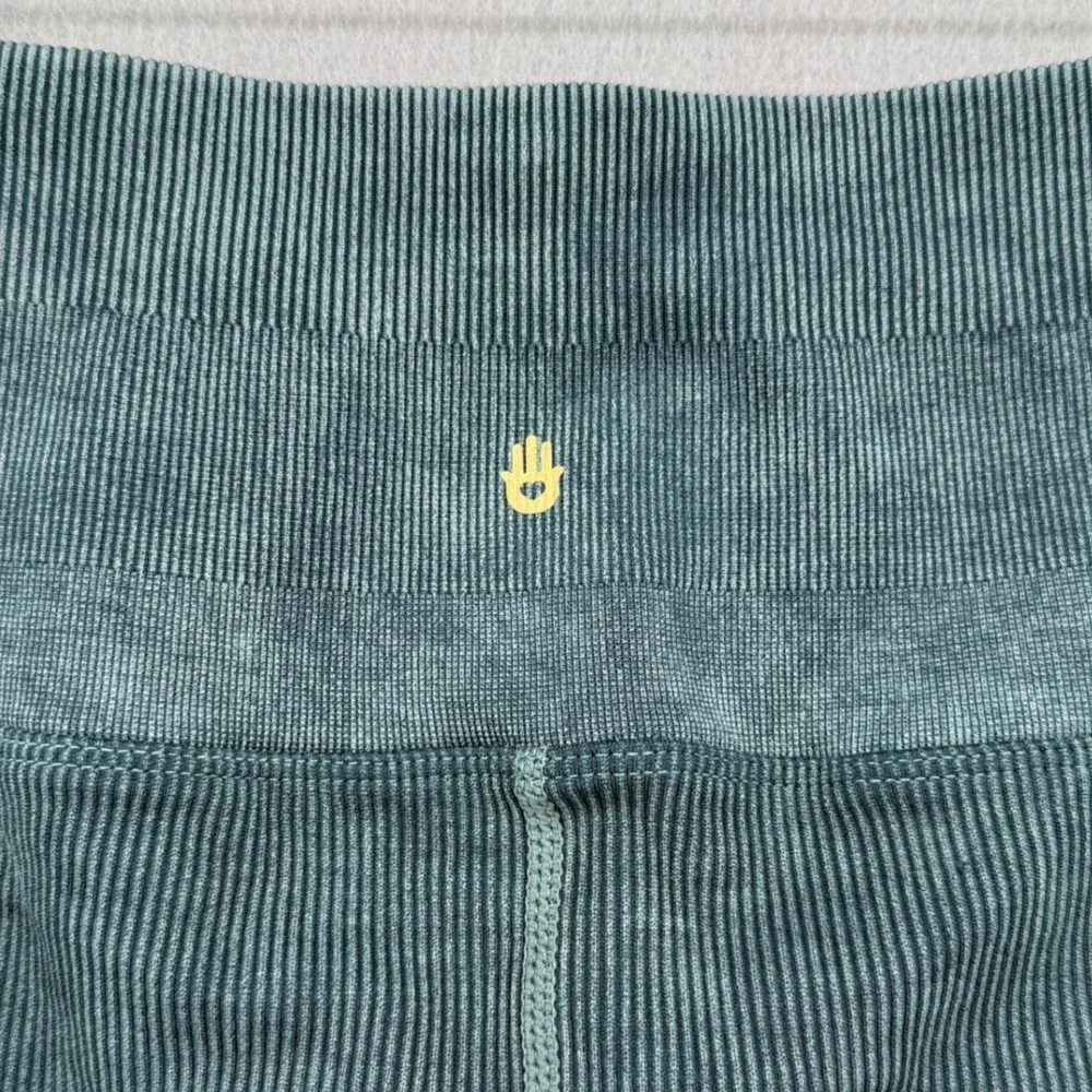 Spiritual Gangster Ruffle Seamless Bike Shorts Foliage Mineral‎ Wash Green M/L